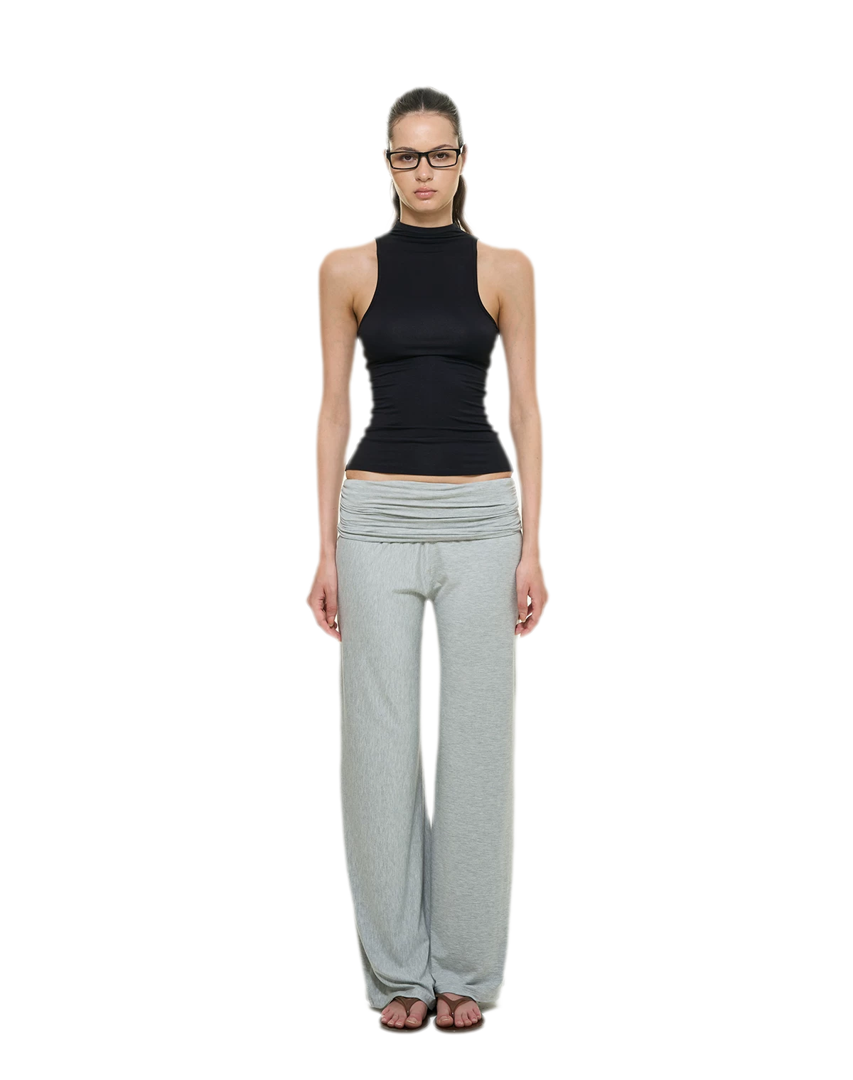 Knitted Semi-High Neck Vest
