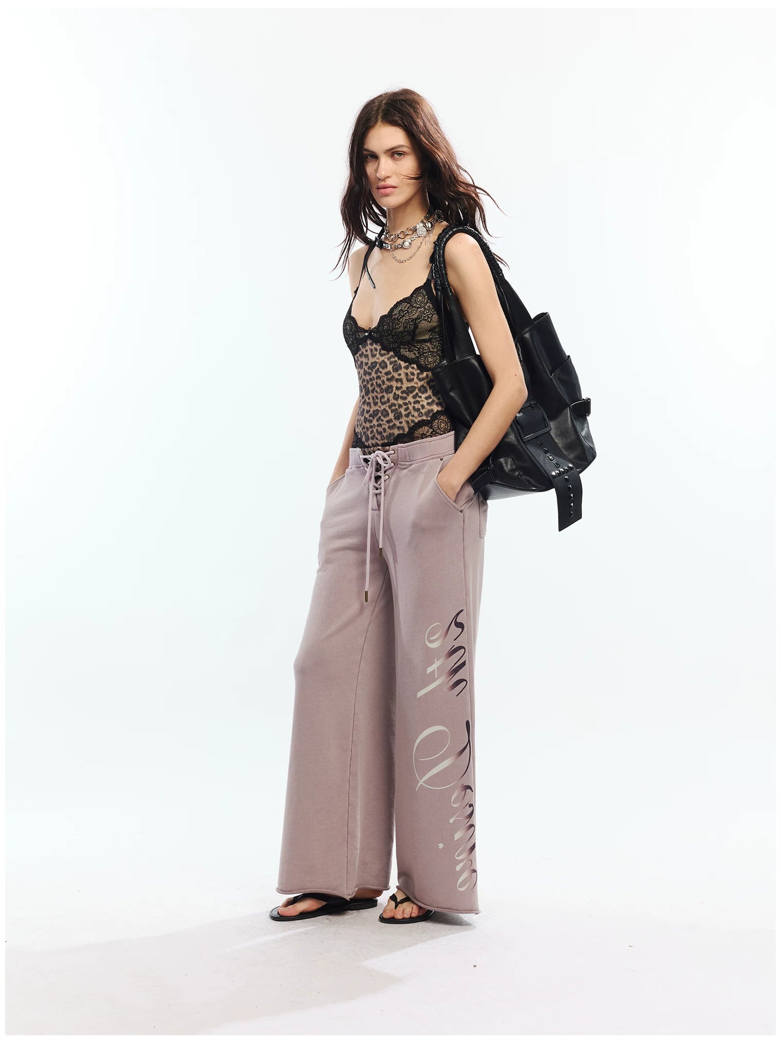 Vintage Rose Leopard Print Lace Camisole