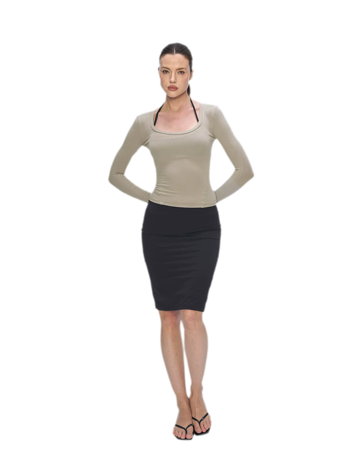 Nude Feel Layered Skirt