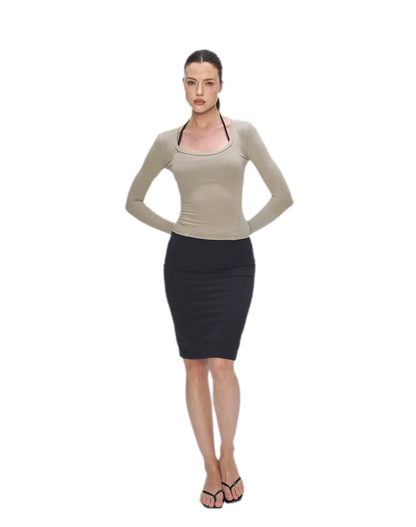 Nude Feel Layered Skirt