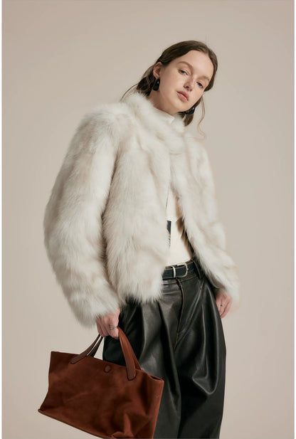 Gradient Fox Fur Jacket