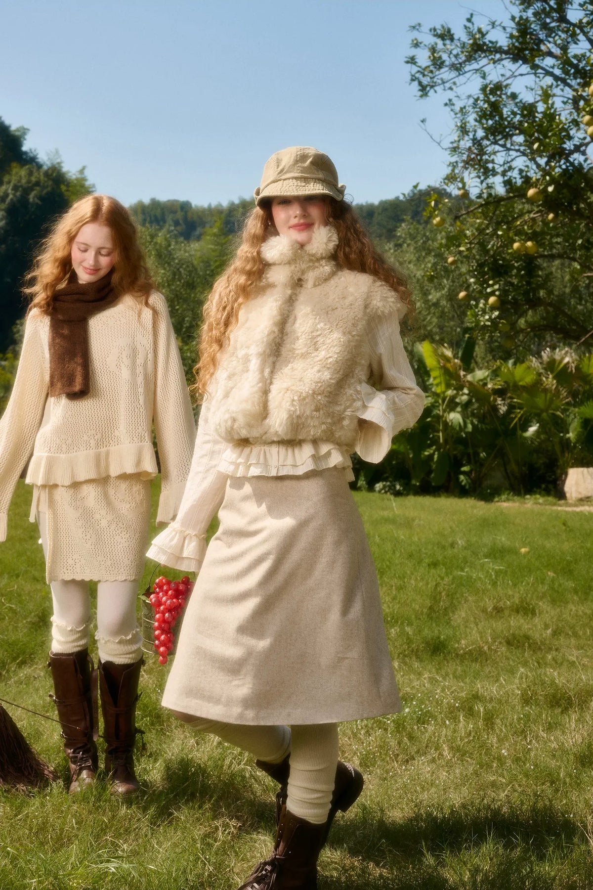 Ensemble chemise à volants et jupe en coton — Charger l'image 18 dans la vue galerie