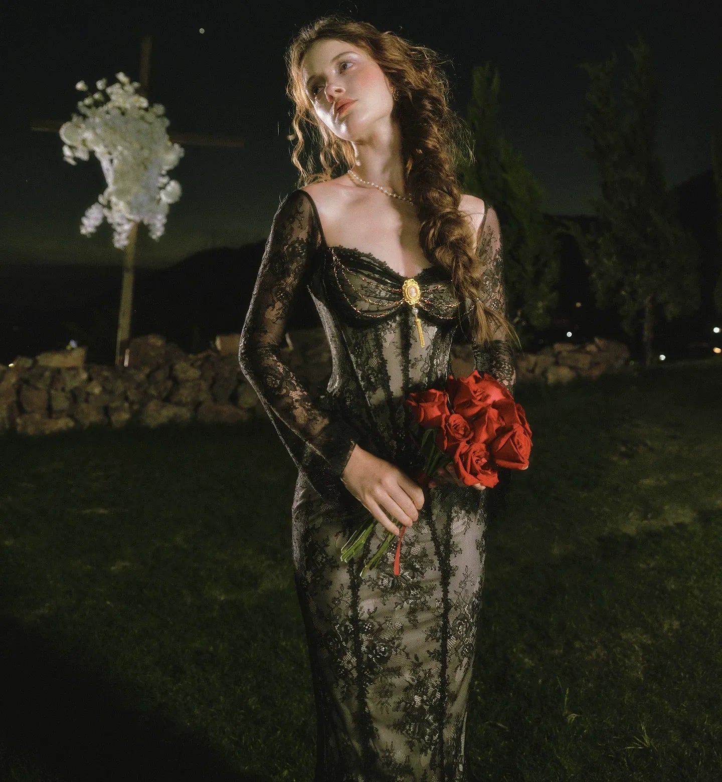 Lace Mermaid Long Sleeve Dress