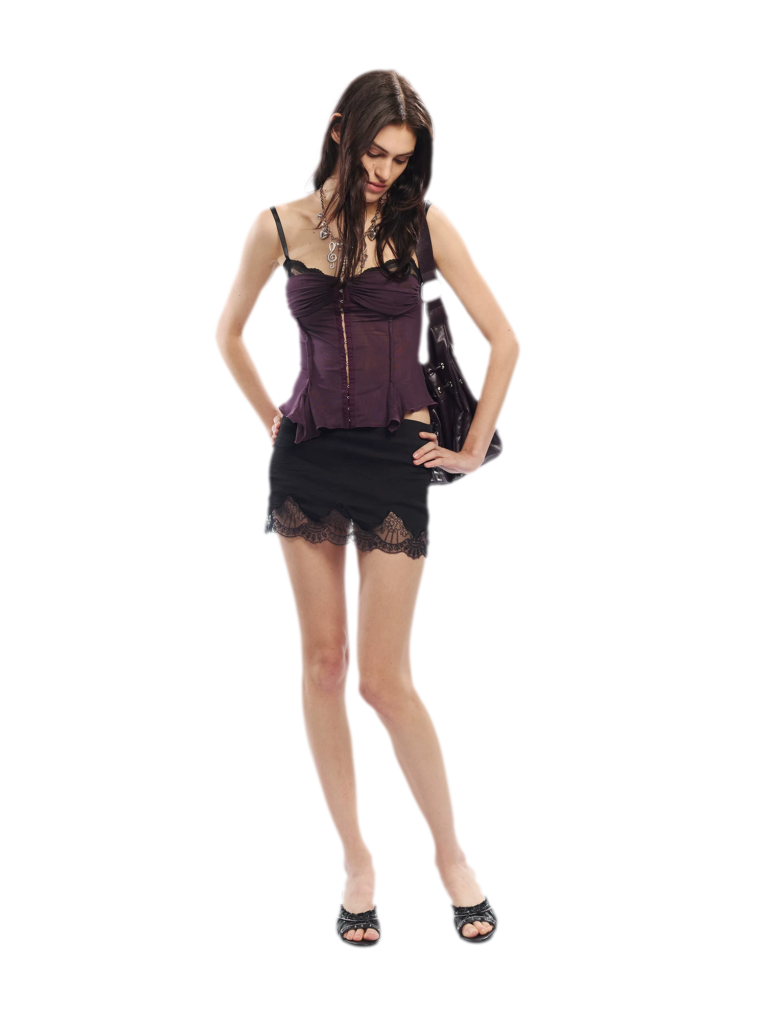 Original Lace Splicing Mesh Camisole