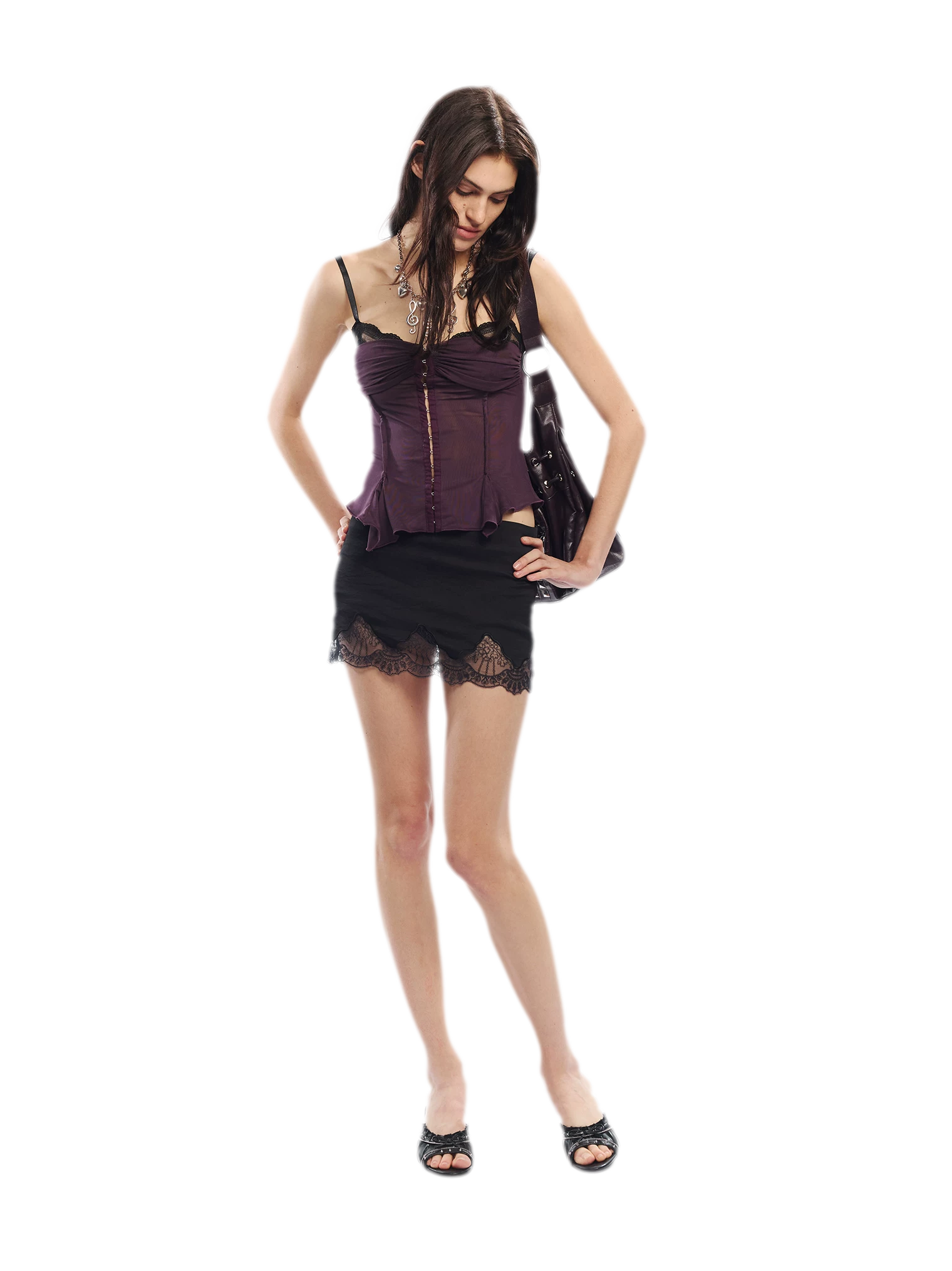 Original Lace Splicing Mesh Camisole