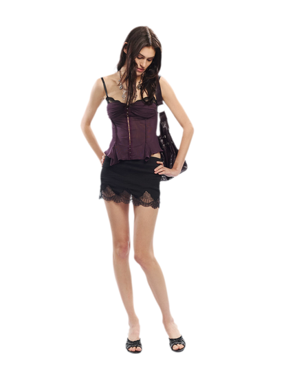 Original Lace Splicing Mesh Camisole