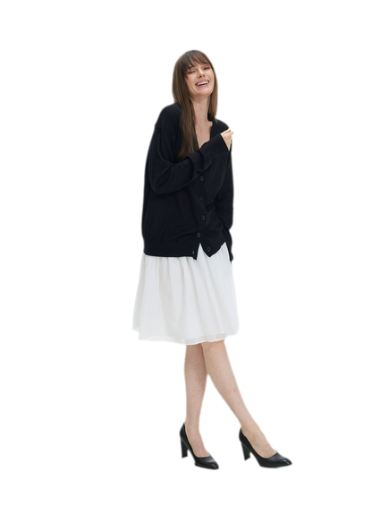 Pleated Chiffon Midi Skirt