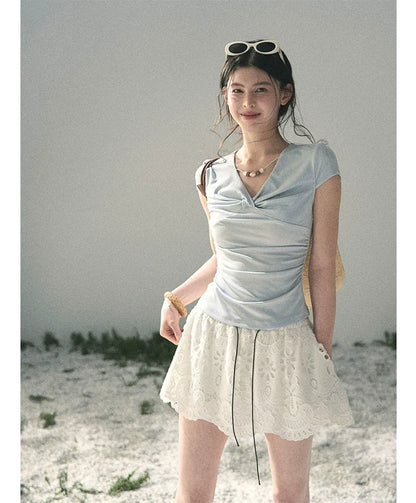 Lace A-Line Mini Skirt