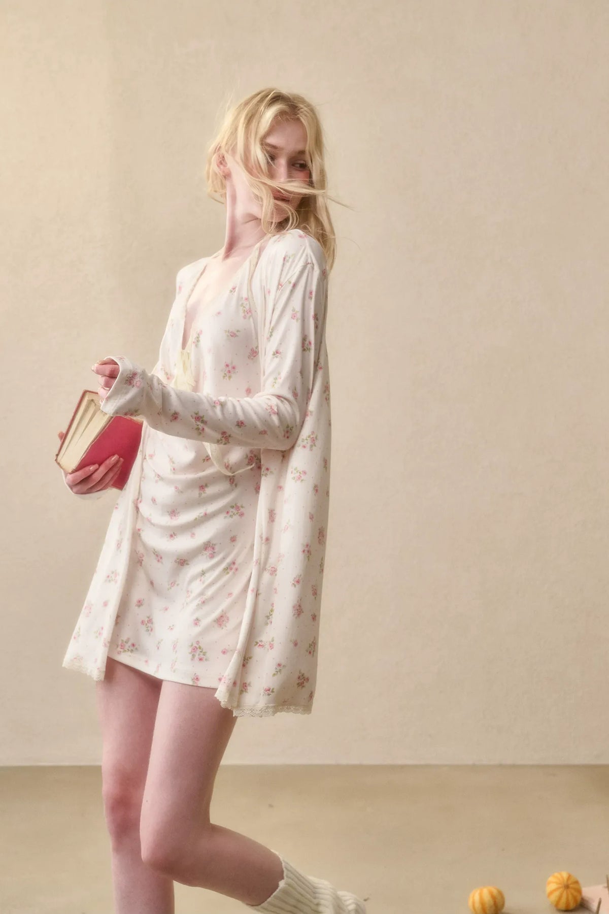 Watercolor Floral Knit Set