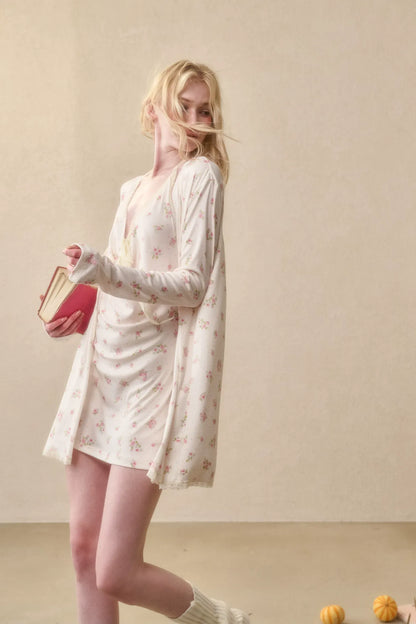 Watercolor Floral Knit Set