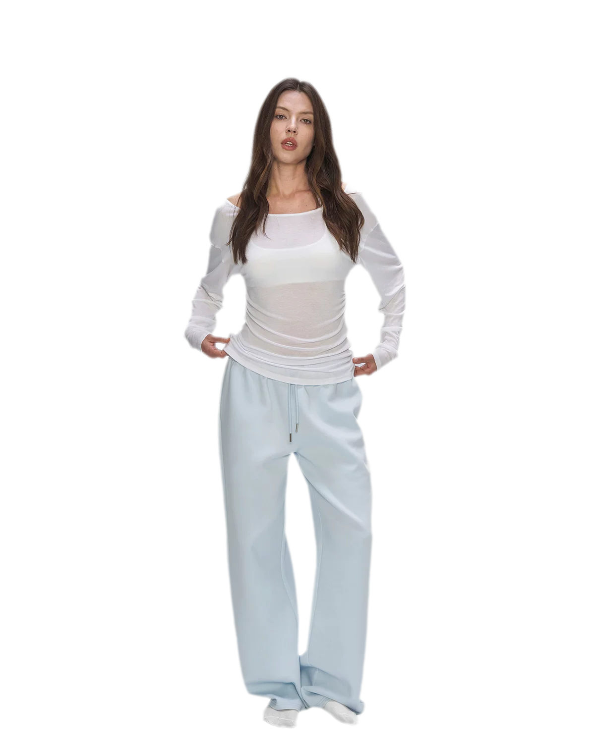 Air Cotton Wide-Leg Sweatpants