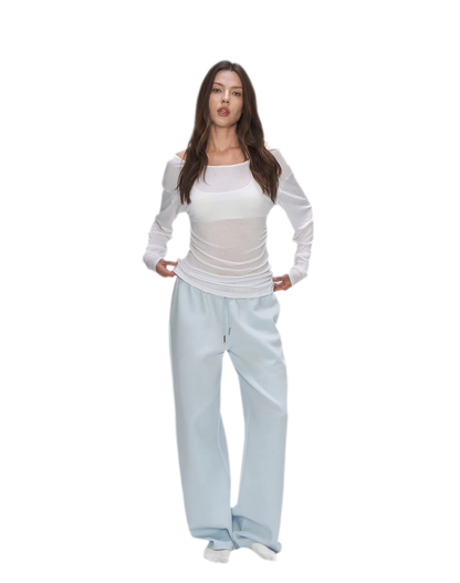 Air Cotton Wide-Leg Sweatpants