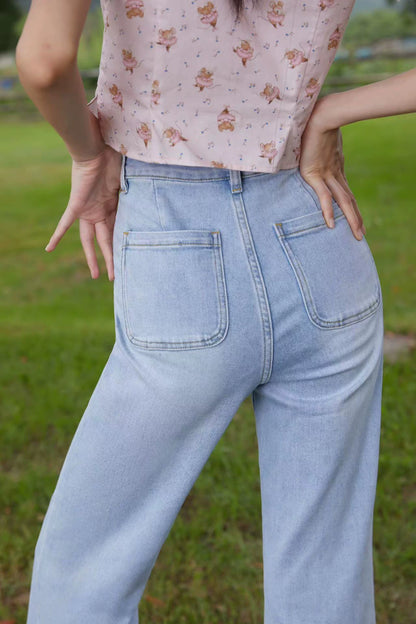 High-Waist Flared Jeans