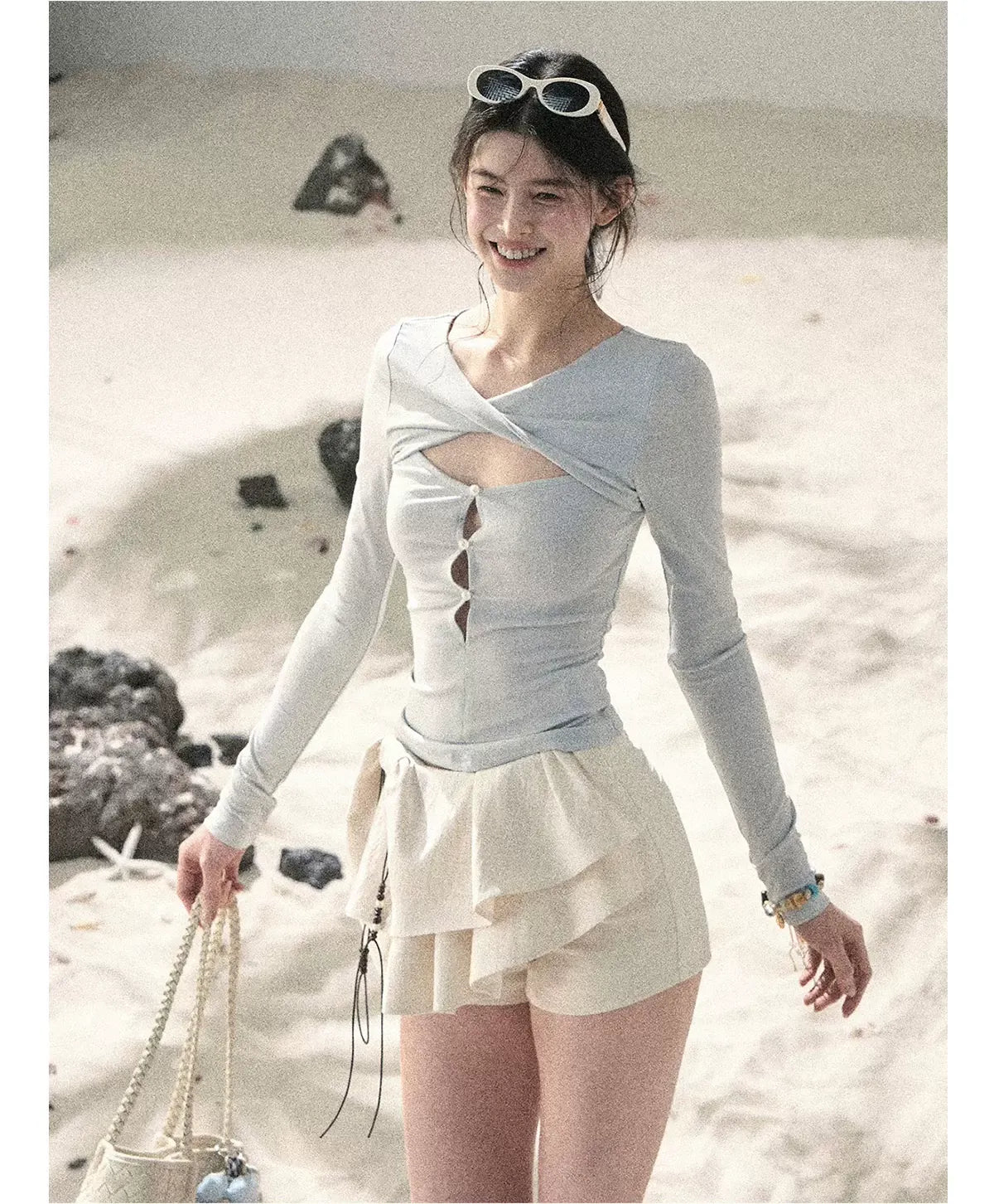 Layered Pleated Skort