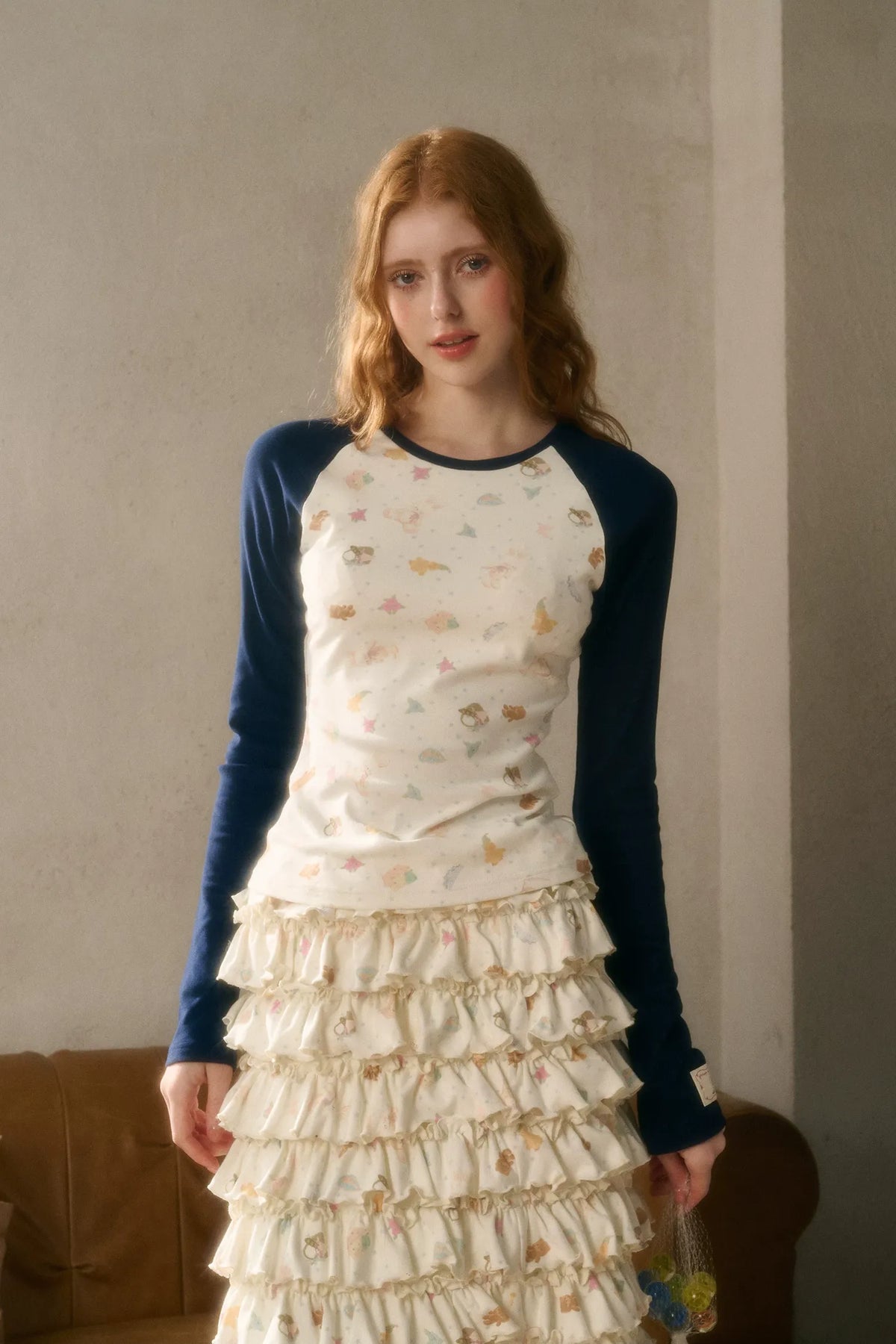 Printed Layered Cake Skirt