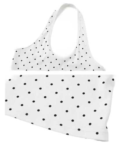 Polka Dot Ruched T-Shirt
