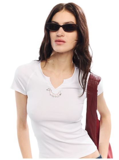 Summer V-neck Slim Fit T-shirt