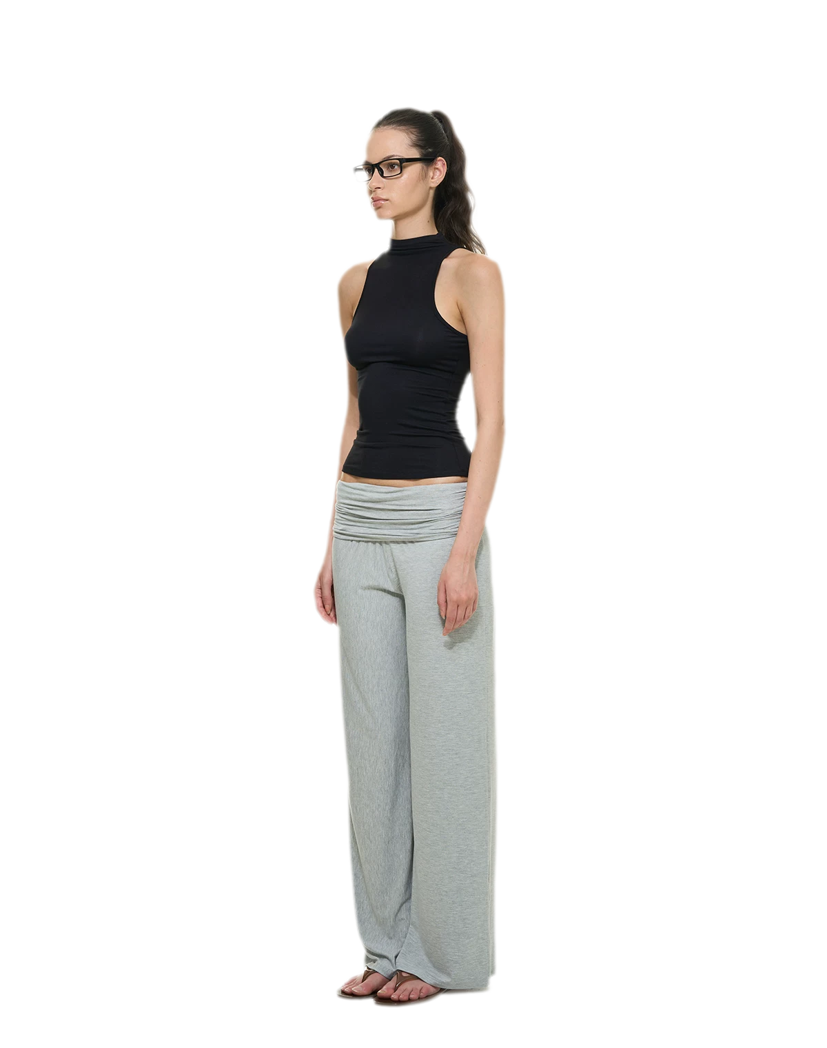 Knitted Semi-High Neck Vest