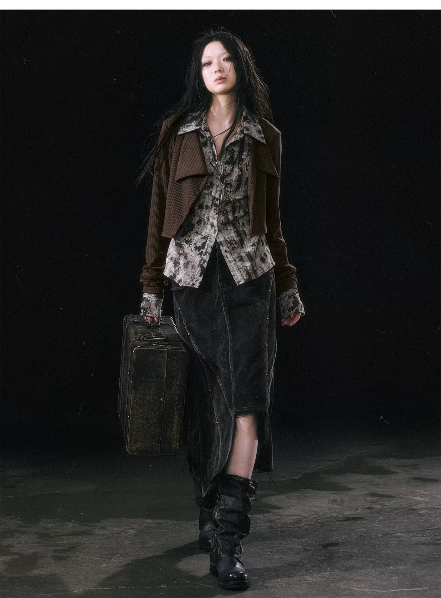 Faux Layered Patchwork Shirt