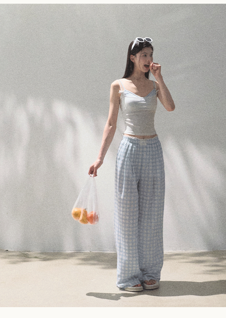 Lyocell Linen Wide-Leg Pants