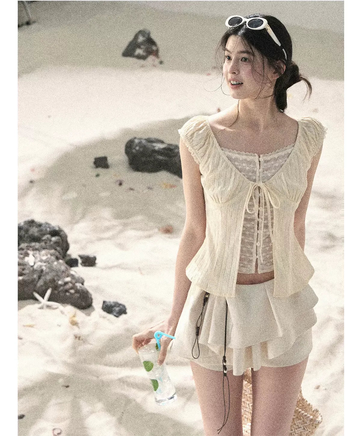 Layered Pleated Skort