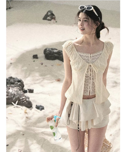 Layered Pleated Skort