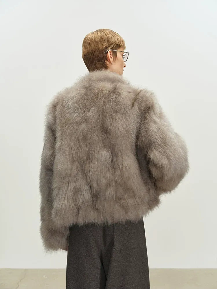 Hand-Dyed Fox Fur Jacket