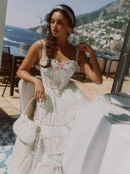 Vintage Ruffle Tiered Dress