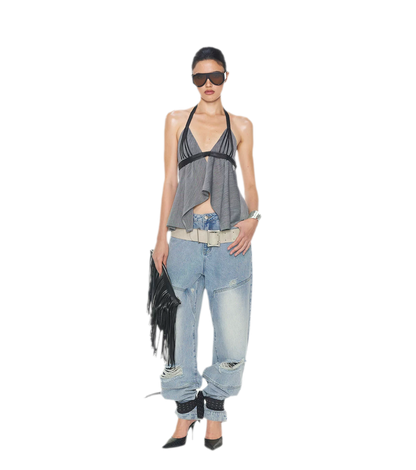 V-Neck Halter Top