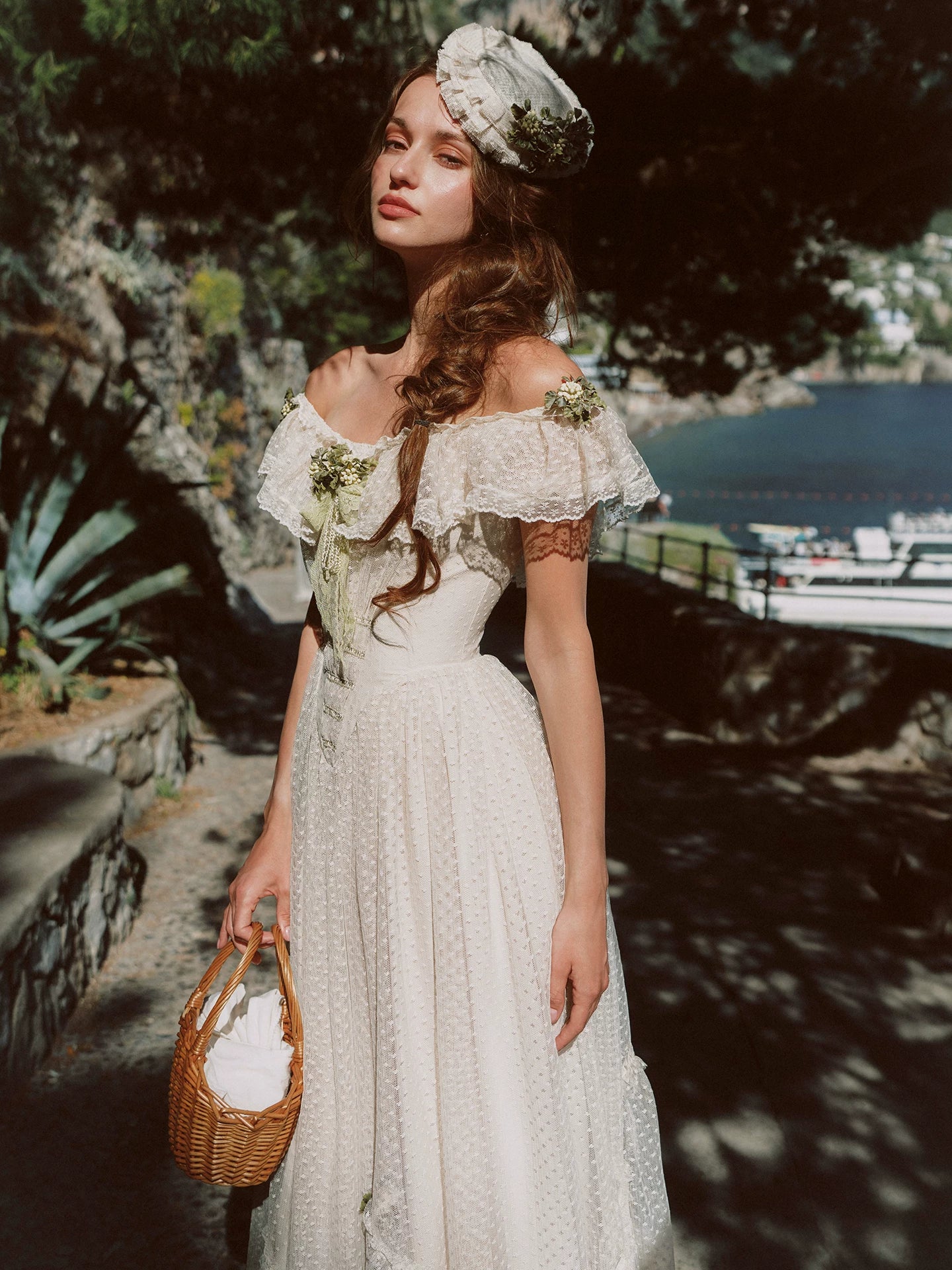 French Lace Princess Midi Dress