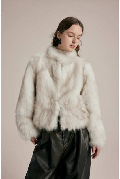 Gradient Fox Fur Jacket