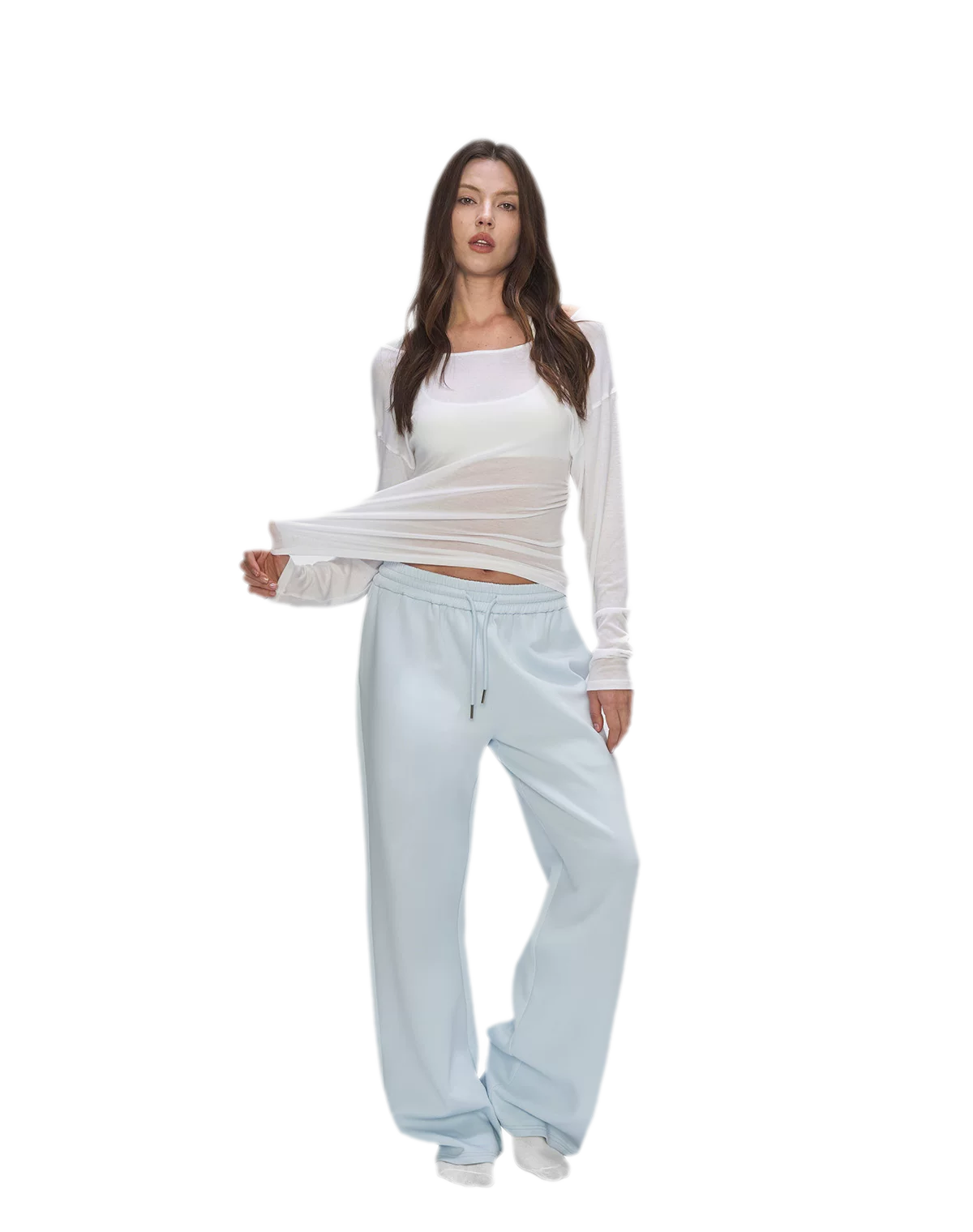 Air Cotton Wide-Leg Sweatpants