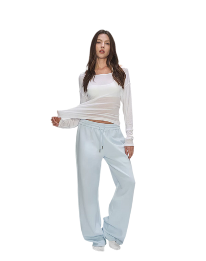 Air Cotton Wide-Leg Sweatpants