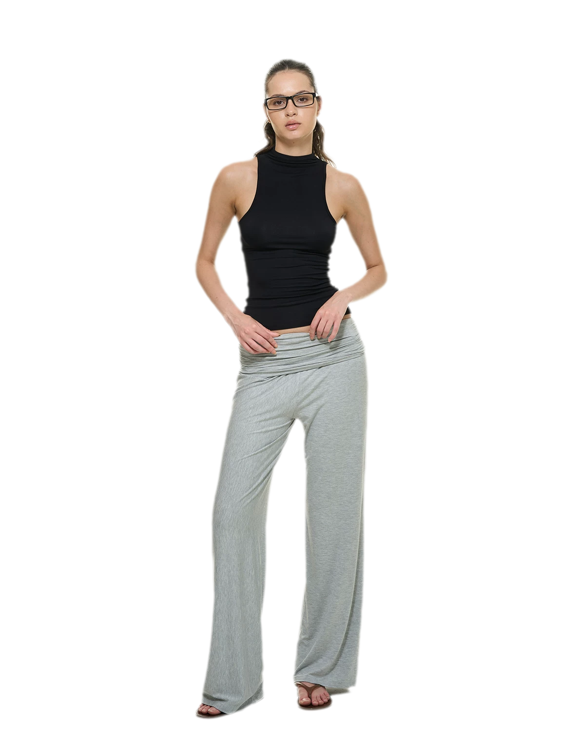 Knitted Semi-High Neck Vest