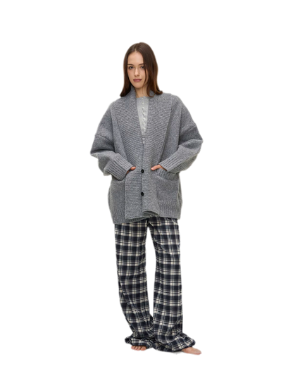 Dense Knit Shawl Cardigan