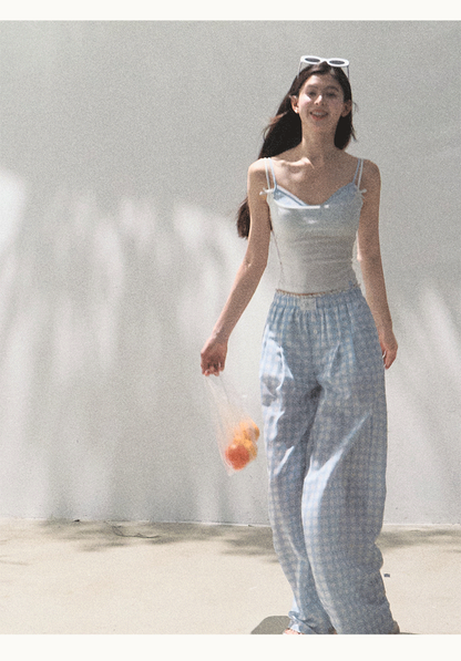 Lyocell Linen Wide-Leg Pants