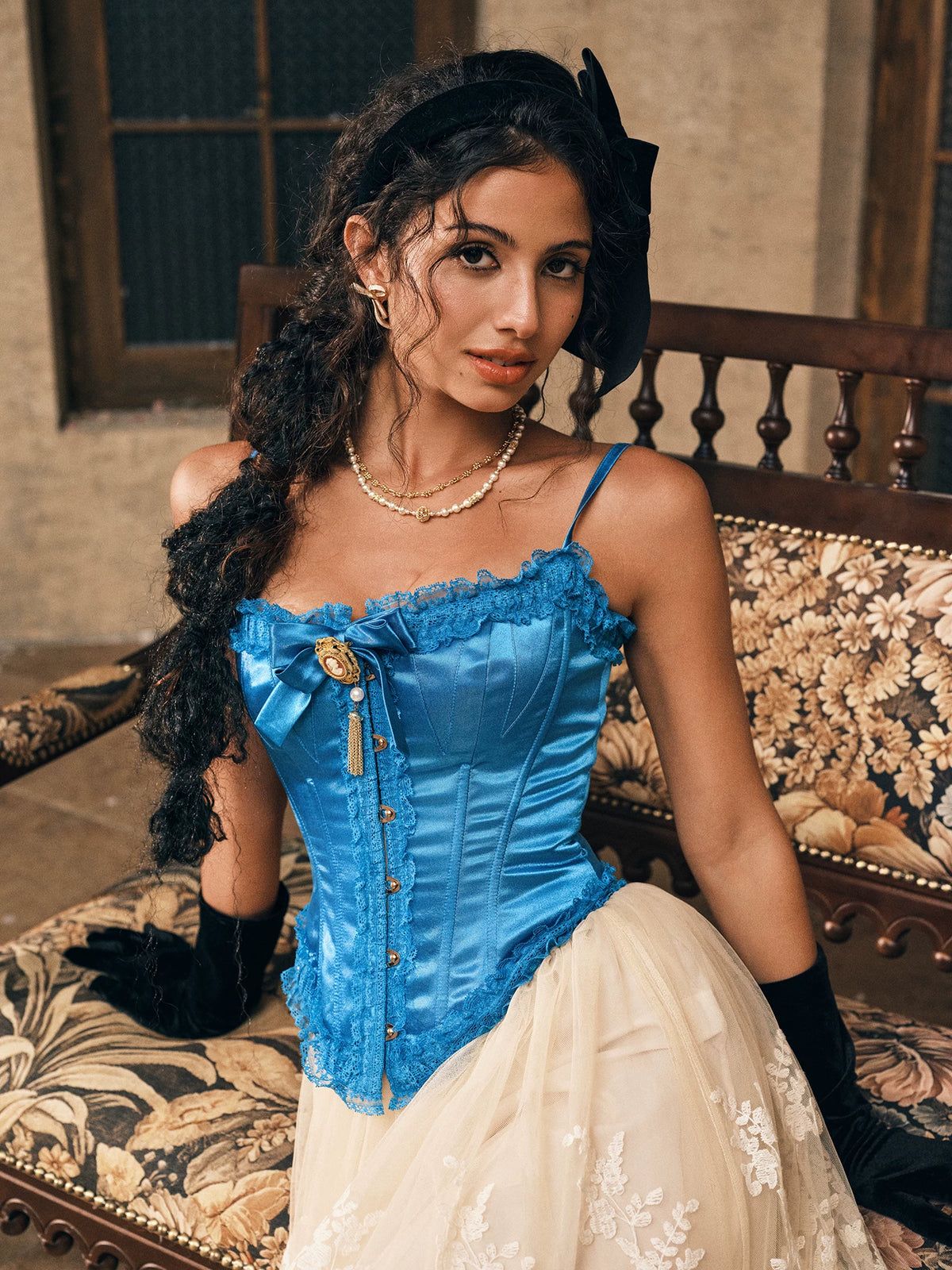 Satin Corset Evening Dress