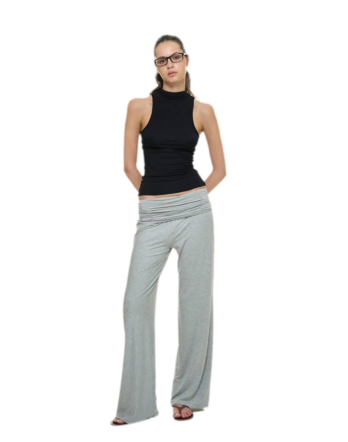 Knitted Semi-High Neck Vest