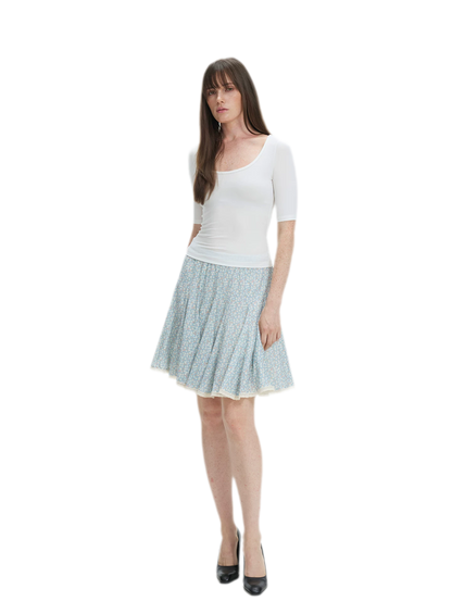 Floral Lace Midi Skirt