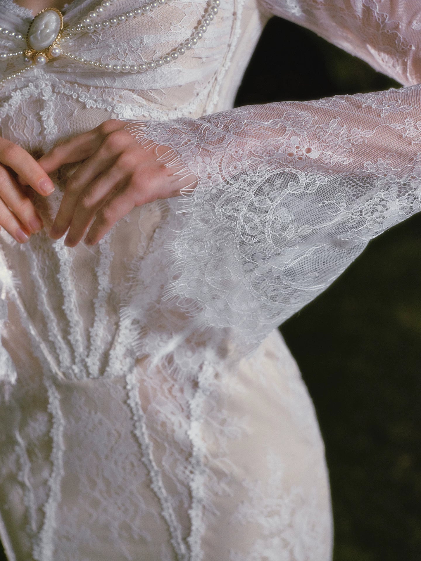 Lace Mermaid Long Sleeve Dress