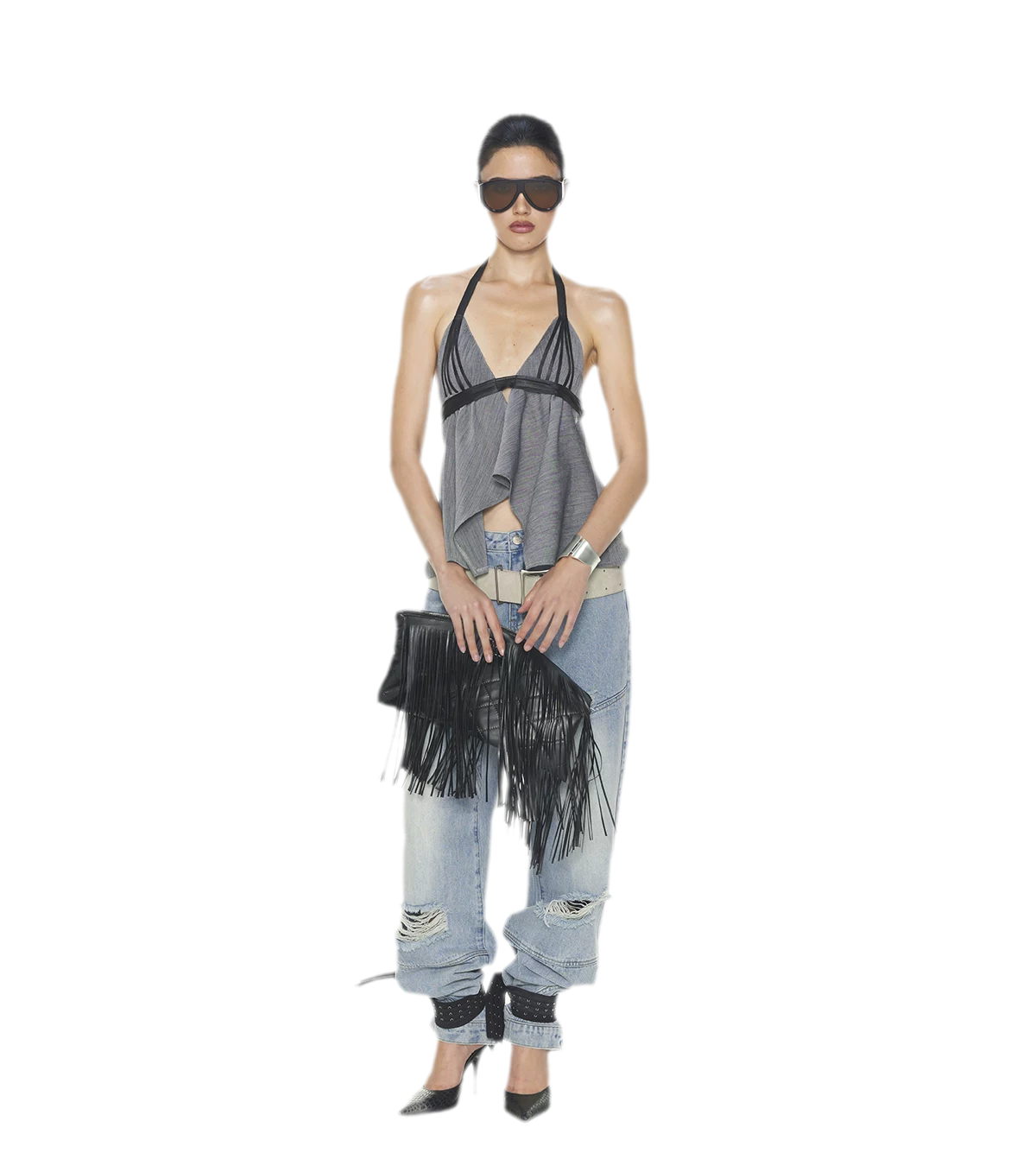 V-Neck Halter Top