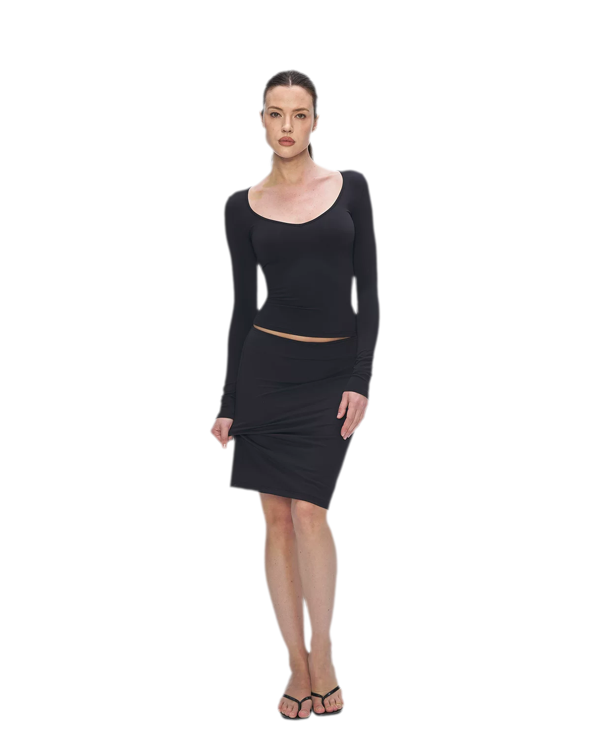 Bare-Feel V-Neck Top