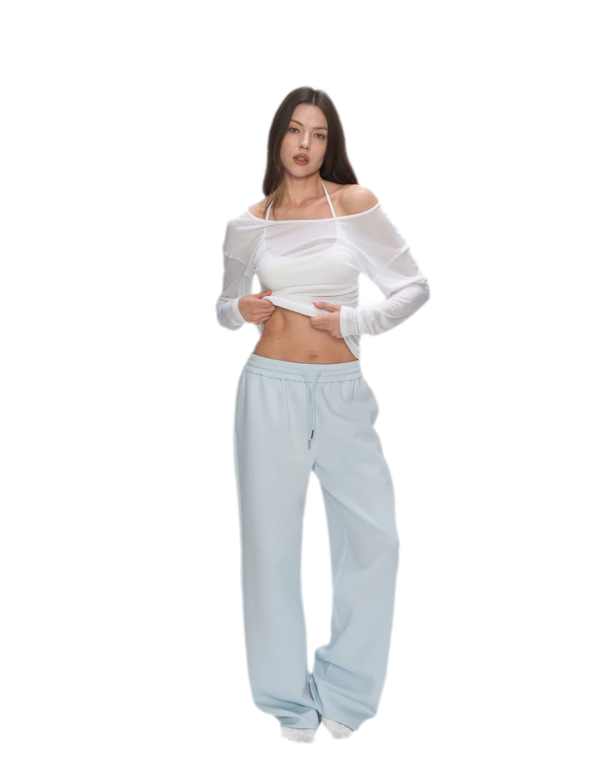 Air Cotton Wide-Leg Sweatpants