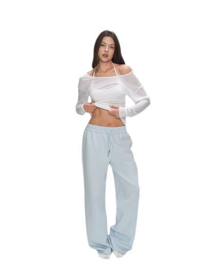 Air Cotton Wide-Leg Sweatpants