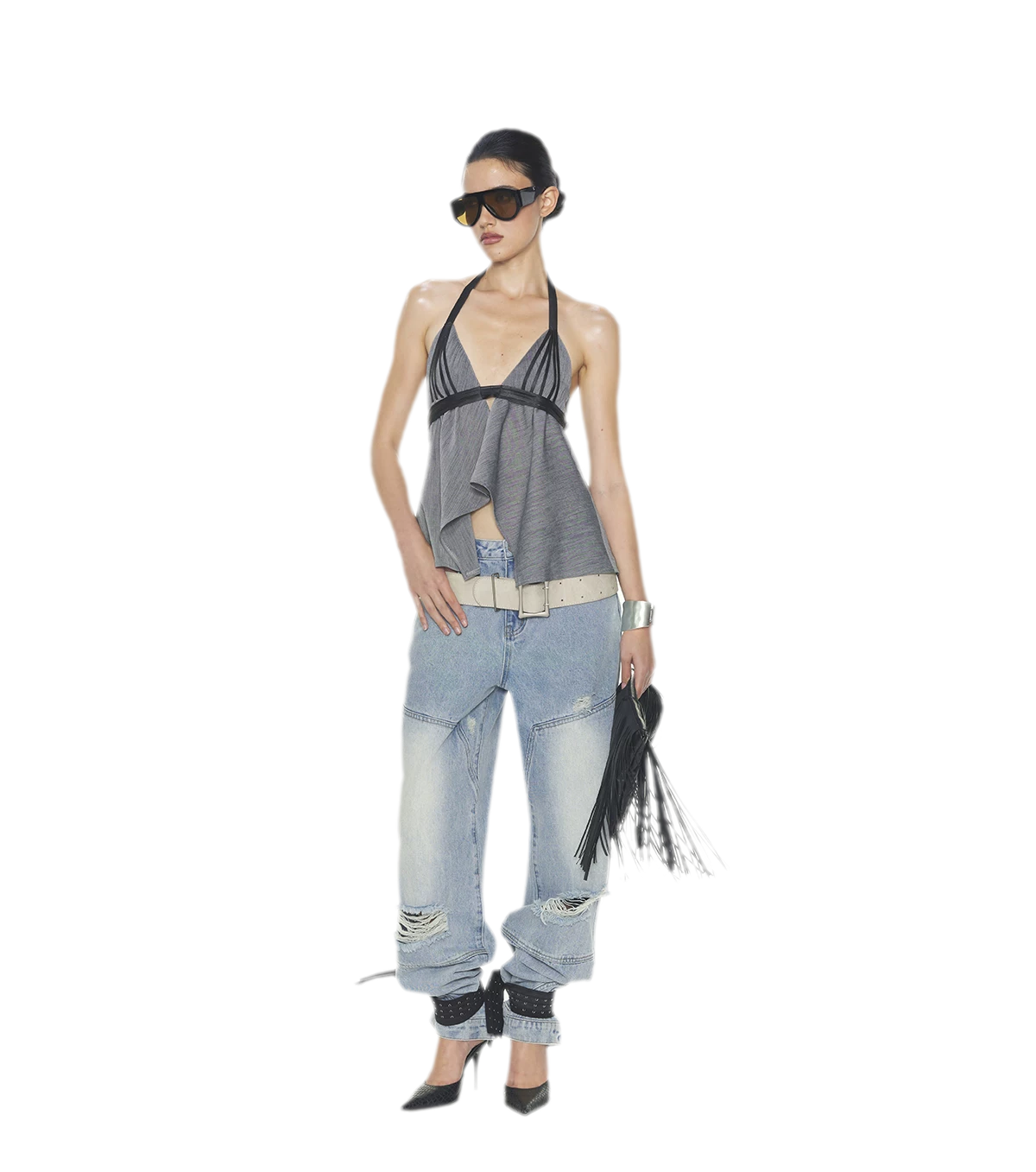 V-Neck Halter Top