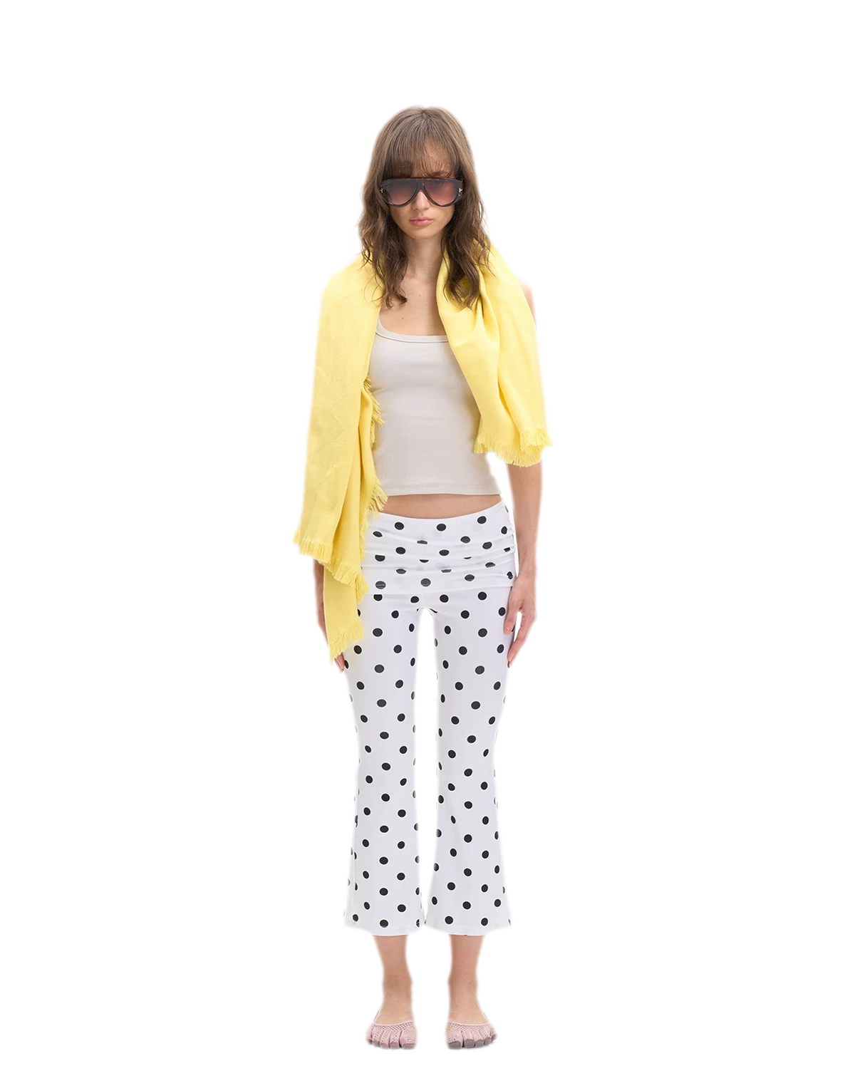 Capri Foldover Flare Pants