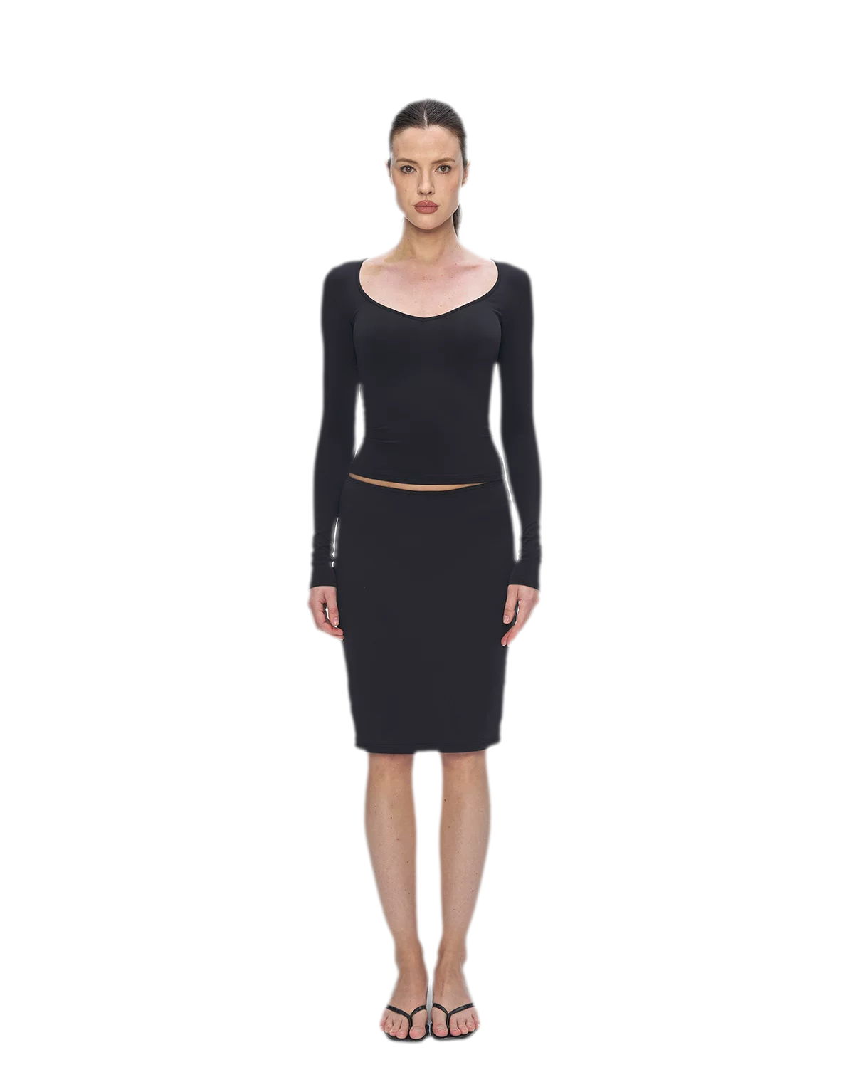 Nude Feel Layered Skirt