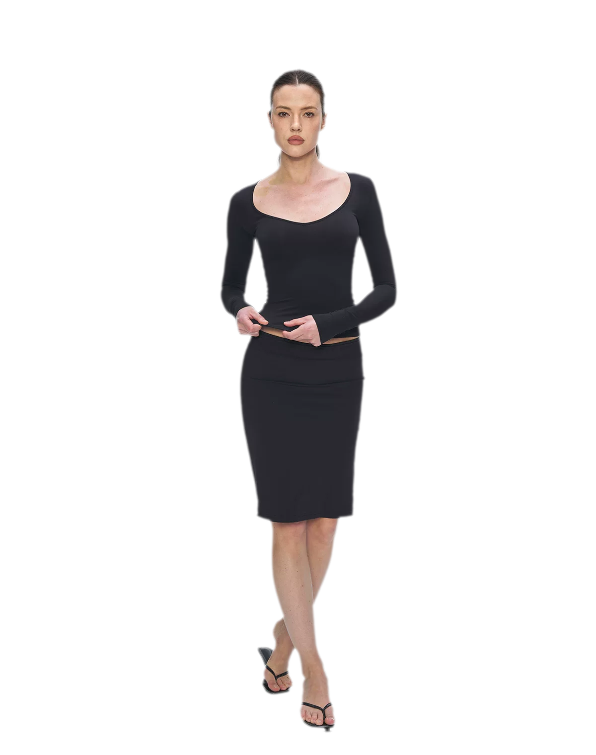 Bare-Feel V-Neck Top