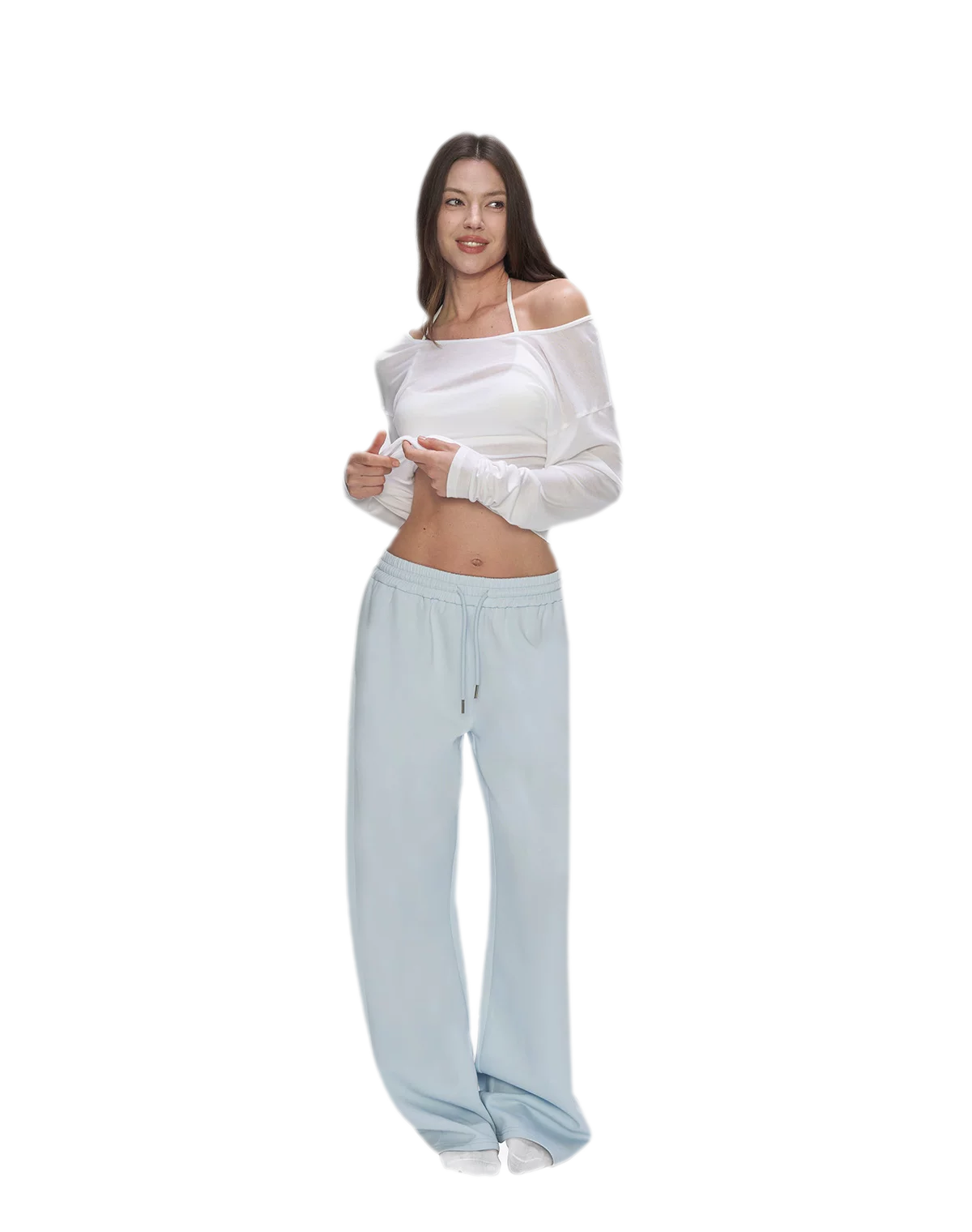 Air Cotton Wide-Leg Sweatpants
