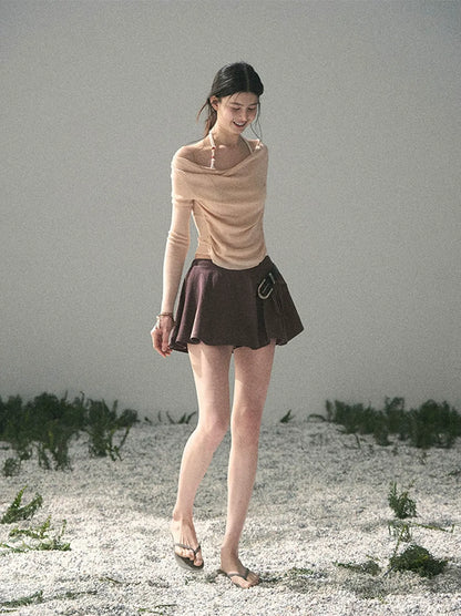 Fake Two-Piece Halter Top